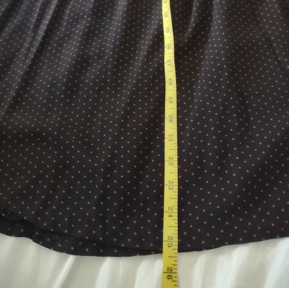 Southern Lady Vintage Skirt Black Red‎ Polka Dot Knee Length A Line Size Sm/Med - Picture 4 of 7